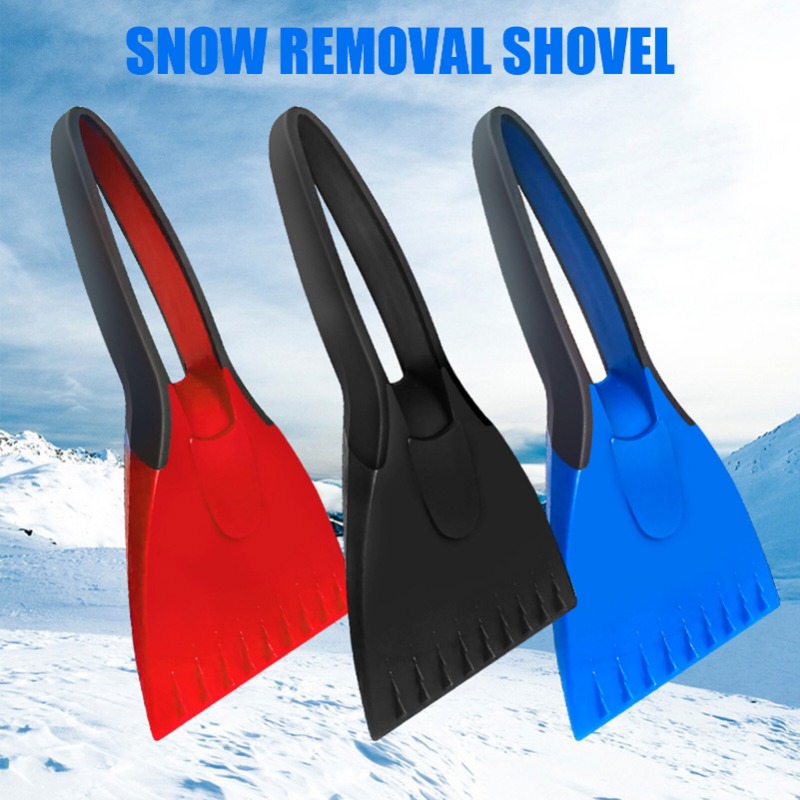 Rascadores de hielo para coche, pala de nieve de silicona para coche, mango suave, eliminación de raspador de hielo, herramientas de limpieza de nieve para invierno, accesorios para automóviles