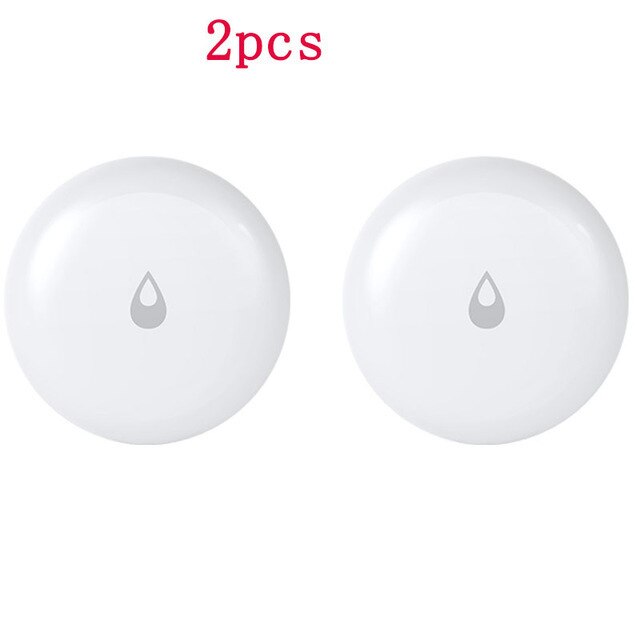 Aqara – Détecteur d&#39;inondation et fuites d&#39;eau, étanche, connecté, dispositif de sécurité pour domotique, contrôle à distance avec application: 2pieces Water Sensor
