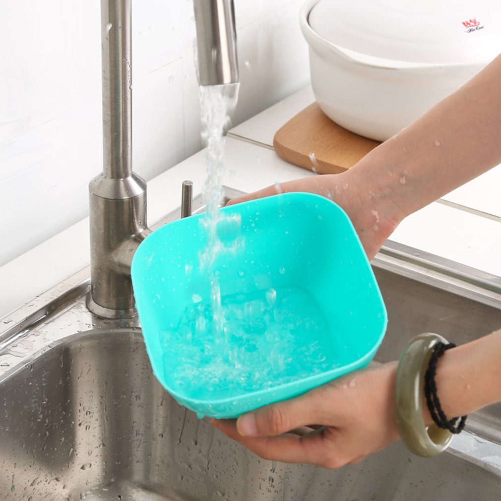 Firkantet frugtskål stue plastik frugtskål hjem køkkenvask sofabord slikskål salatskål