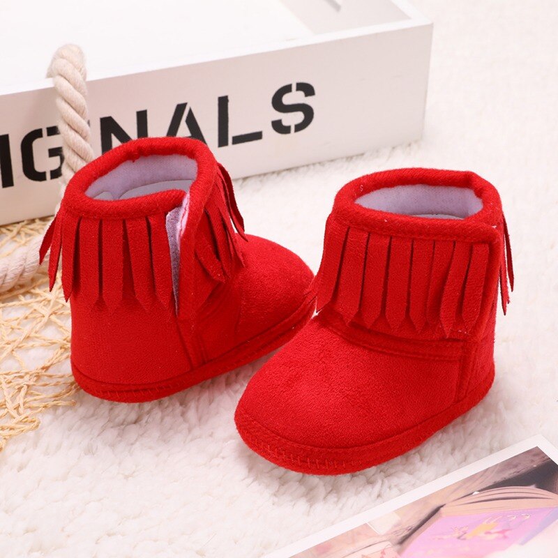 Peuter Schoenen Winter Snowboots Infant Zachte Bodem Baby Kwastje -Collectie Baby Schoenen Zachte Zool Anti-Slip crib Laarzen