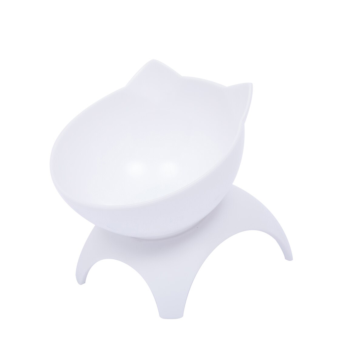 Brand Cat Non-Slip Double Food Bowl with 15° Slant Support Cute Cat-Shaped Bowl with Cervical Protection: A