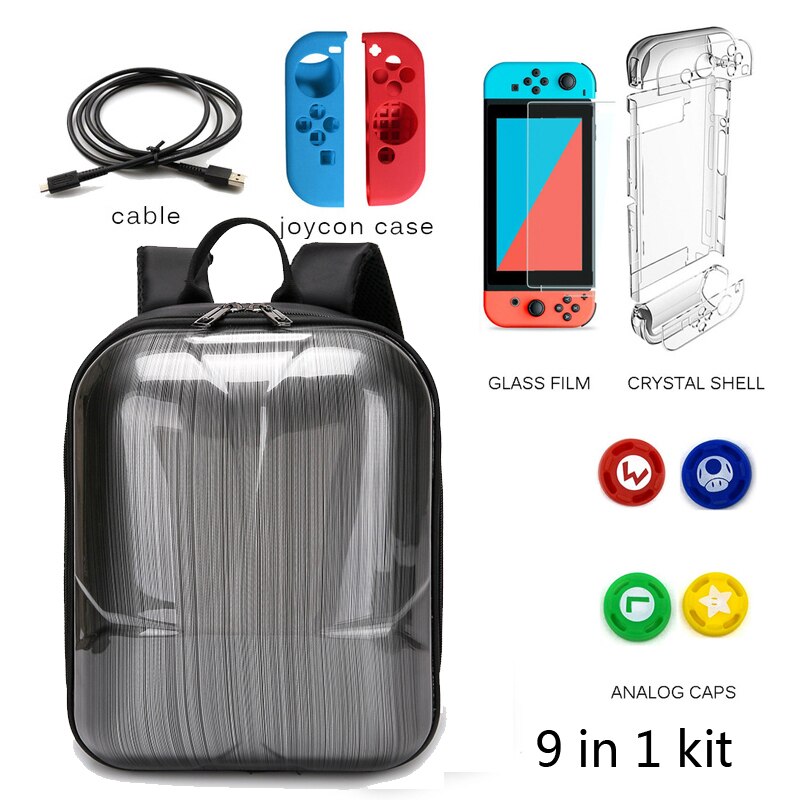 Mochila de almacenamiento con de concha para Nintendo Switch, bolso de hombro con carcasa de consola Nitendos Estuche de transporte, accesorios para Nintendo Switch: packH