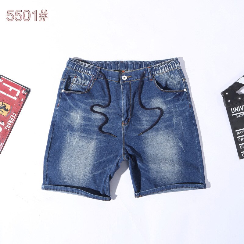Short demi-jean en Denim pour homme, pantalon déchiré, élastique, 6XL, 5XL, 7XL, 8XL, 9XL, 190KG: 6xl