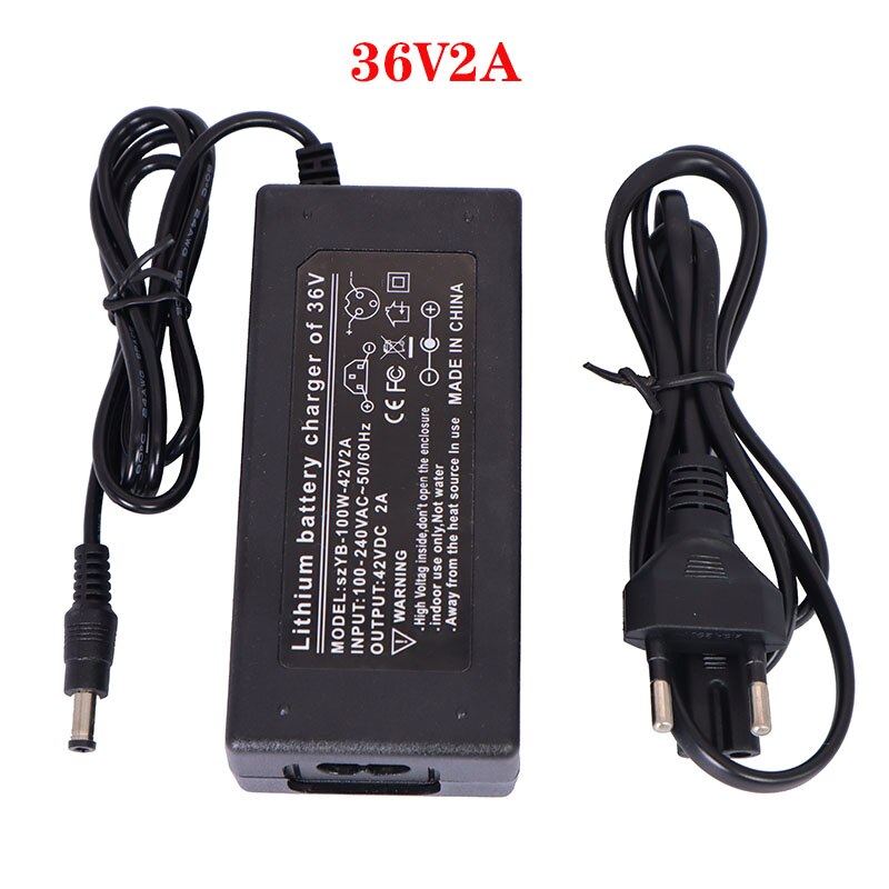 36V 2A battery charger output 42V 2A charger input 100-240VAC suitable for 10S series 36V 2A electric bicycles and two-wheelers