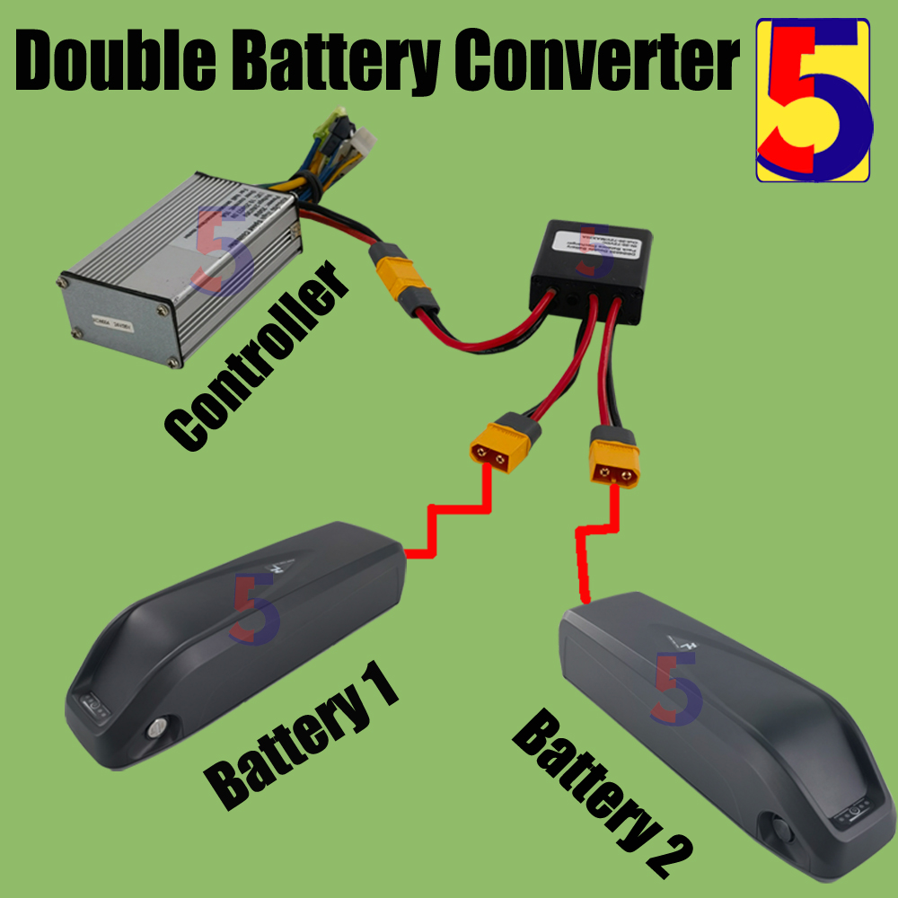 Convertidor de descarga de batería Dual para bicicleta eléctrica, tres convertidores de batería 20A/30A/40A/80A/120A, equilibrador de interruptor de batería Dual de 24V-72V