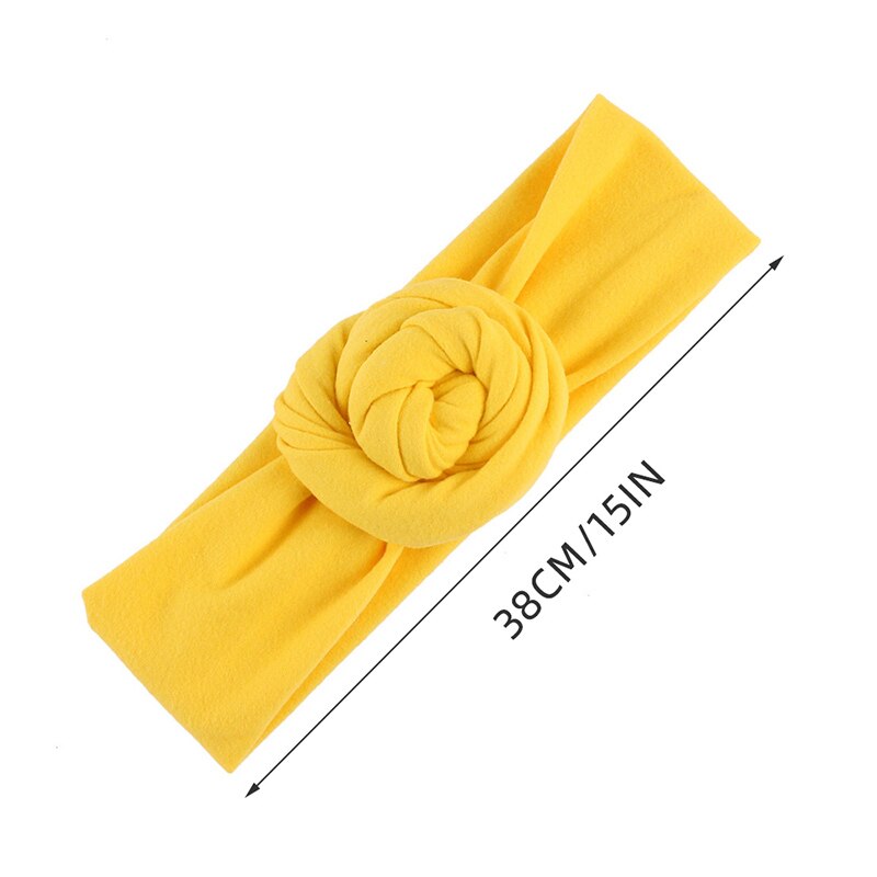 Diadema elástica con nudo para bebé y niña, accesorios para el cabello Kawaii de Color sólido, turbante de algodón suave para bebé de 1 a 6 años