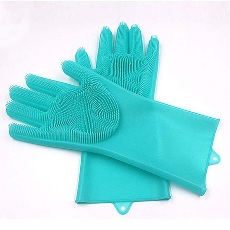 Pet Gato Cão de Estimação escova Luva de Silicone Macio Gato limpeza Suave Eficiente Gato Grooming Luva Luva de Banho Do Cão Suprimentos Para Animais de Estimação pentes