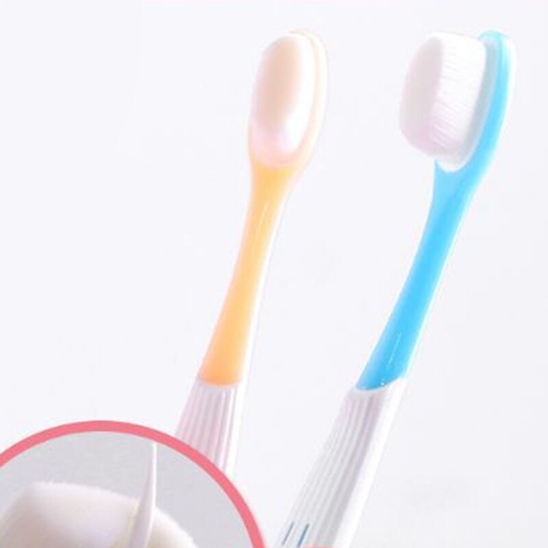 Cabelo macio do bebê escova de dentes das crianças dos homens e das mulheres bonito dos desenhos animados macio pequena cabeça escova de dentes peluda 1-6 anos de idade