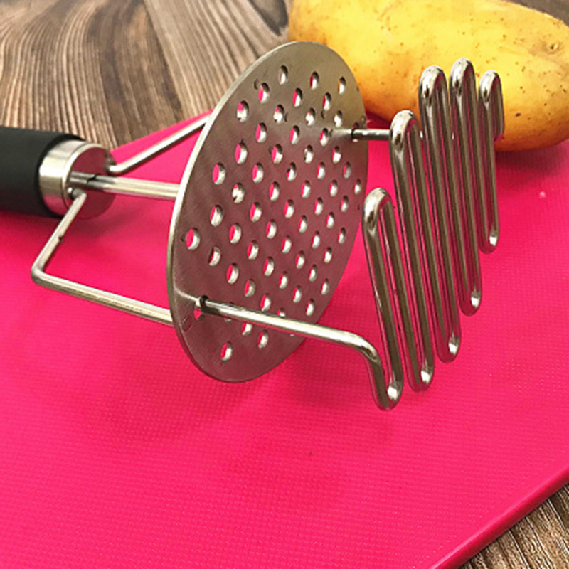 Rvs Aardappelstamper Met Handvat Intrekbare Voorjaar Diy Aardappelpuree Eenvoudig Te Gebruiken Tool Tb