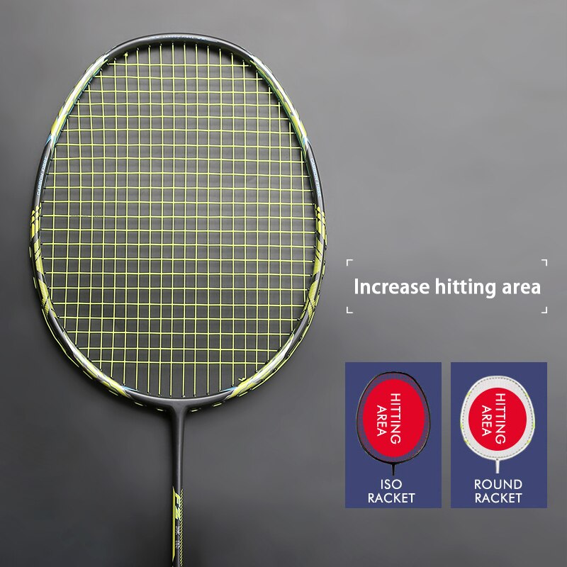 Carbon Fiber Strung Badminton Rackets Weight Light 4U 84g G5 Offensive Type Racquet 24-32LBS Rackets With Bags Speed Raquette