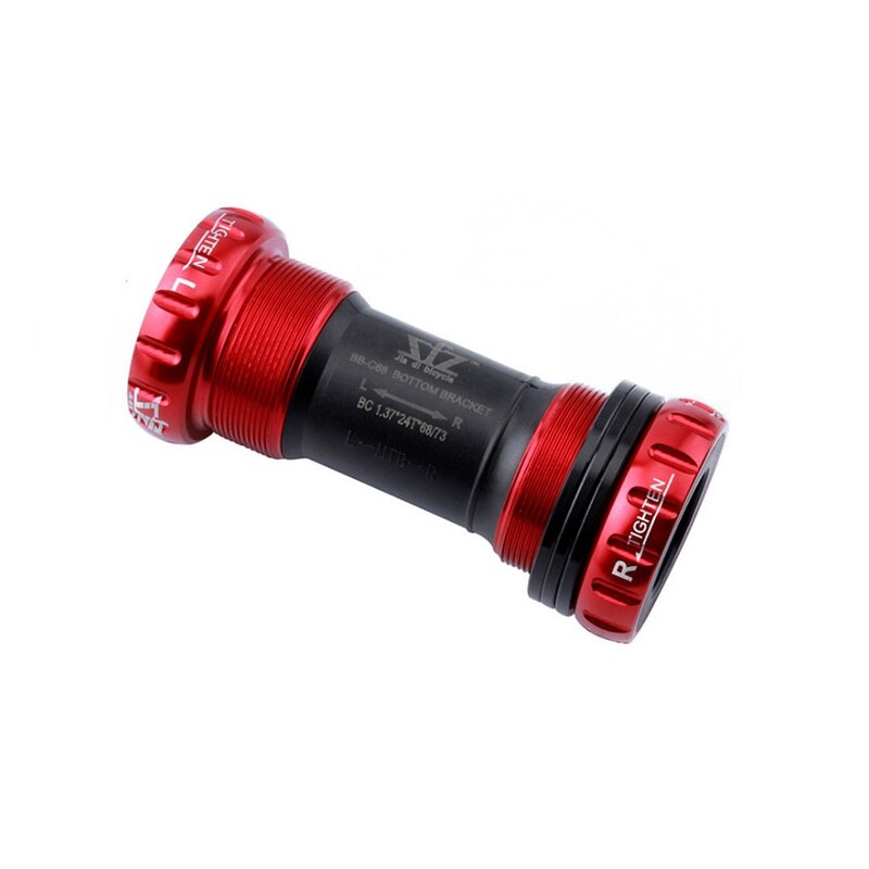 Threaded Bottom Bracket 68mm / 73mm BB Crank Set Axle Mountain Bike Bicycle Chassis Bearing Parts: Red