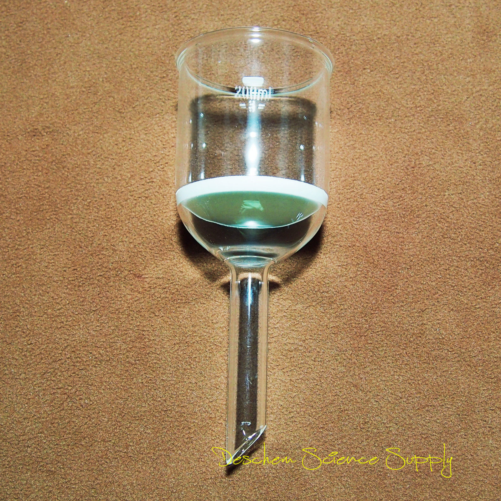 200 ml, Glas Buchner Trechter, #3 Zand Grof Filter, Lab Chemie Glaswerk