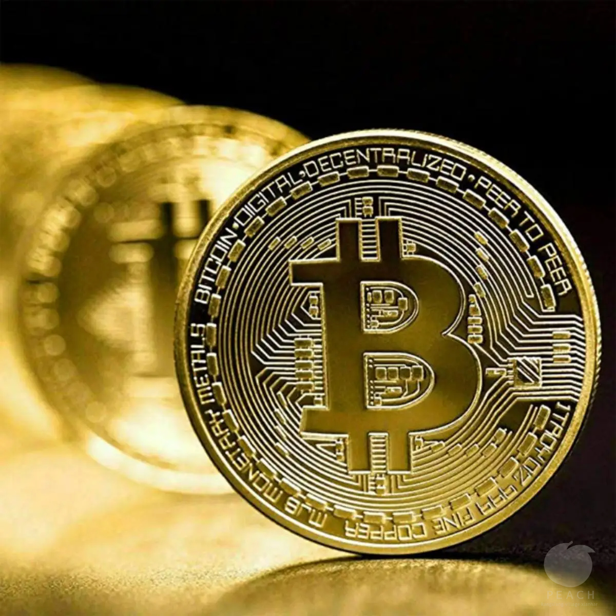 Gold Plated Bitcoin Coin Collectible Art Collection Physical Commemorative Casascius Metal Antique Imitation Happy Birthday