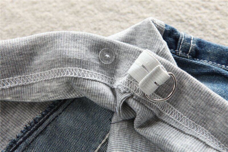 Pantalones cortos premamá de mezclilla, cortos de algodón para el embarazo, ajustados, con agujeros, elásticos