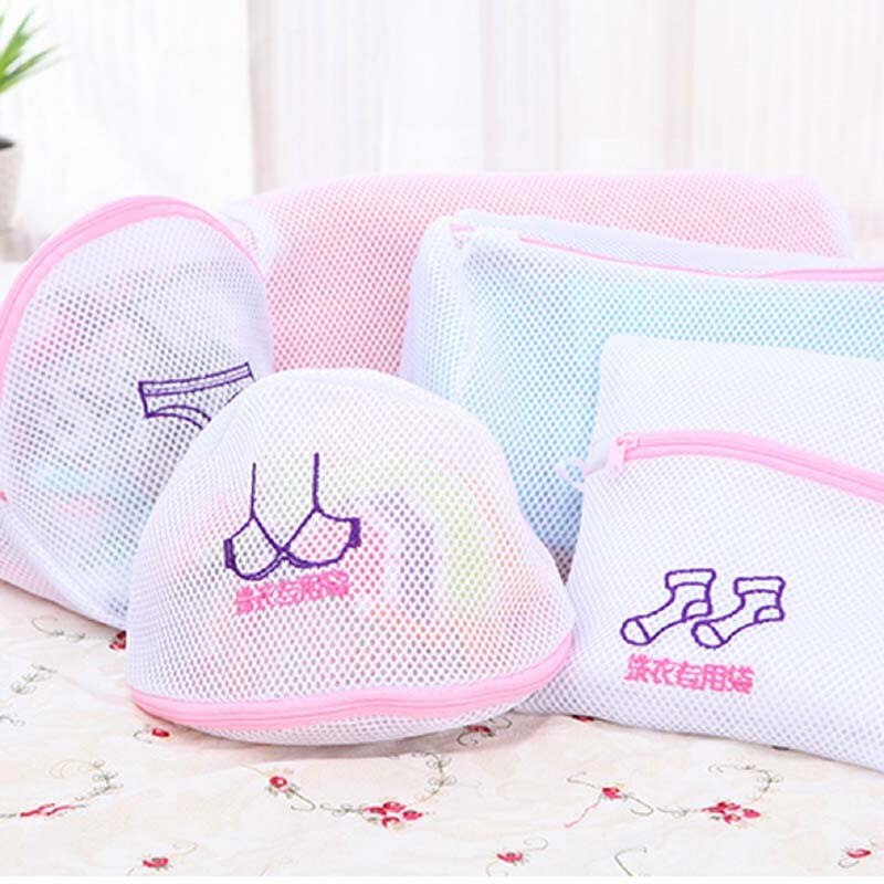 Ropa lavadora ropa sujetador de ayuda Lencería malla calcetines ropa interior lavadora bolsas con red de rejilla