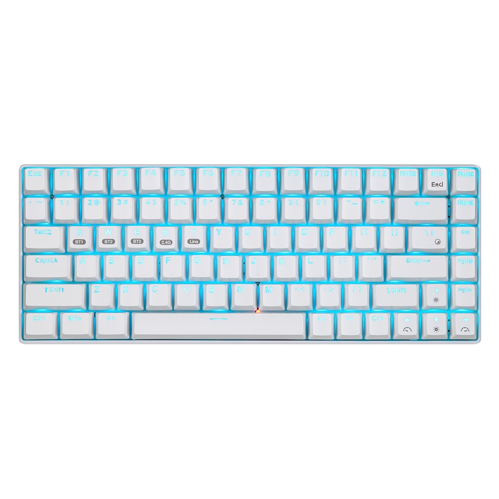 XM-RF84 Mechanical Keyboard 84-Key Bluetooth 5.0 And USB C Multi Device 3 Mode RGB Backlight 3000mAh Wireless And Wired Keyboard