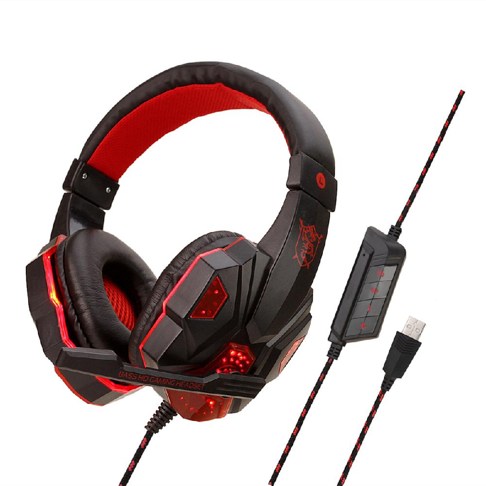 HobbyLane Gaming Headphones - USB 5.1 Stereo, Foldable Headset with Mic, Active Noise Cancelling for PC Gamers