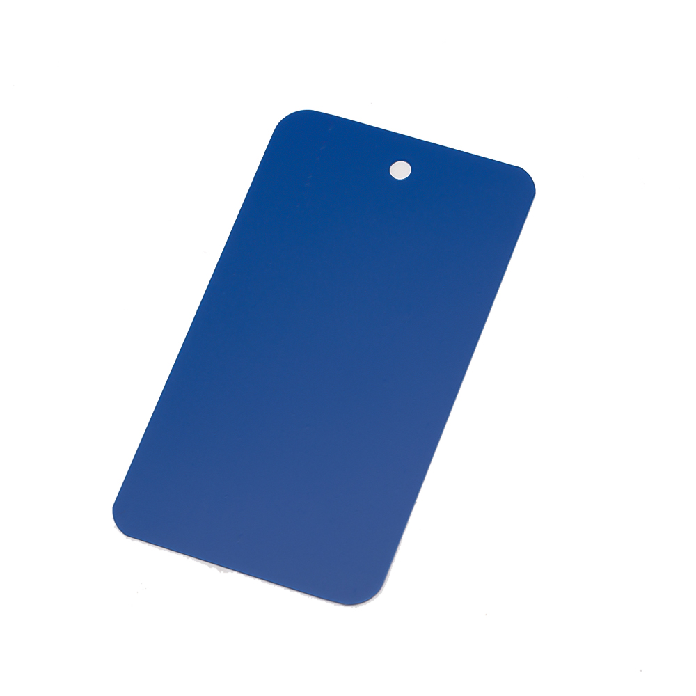 50Pcs 5x9cm Blank Matte PVC Plastic Plastics Waterproofing Hang Tag DIY With Hole Garment Jewelry Label Display Packaging: S / Blue