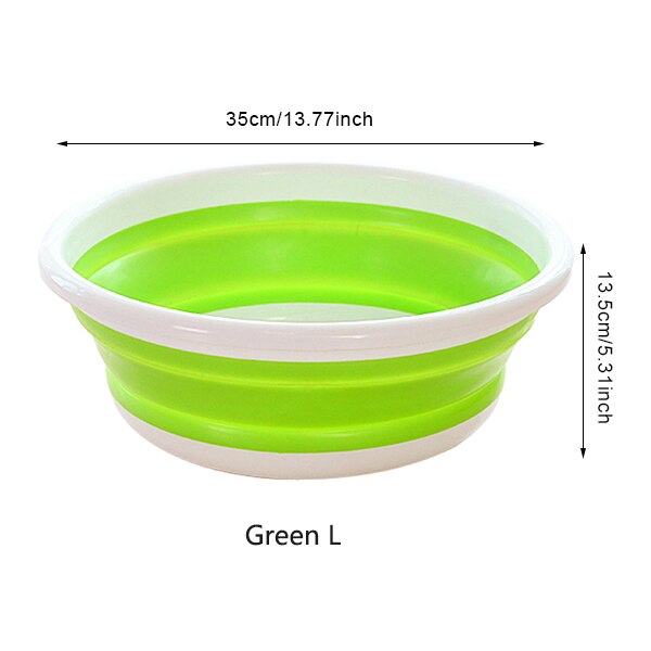 Przenośne umywalki na wolnym powietrzu podróż składana umywalka kempingowa umywalka wiadro misa zlewu domowe składane urządzenia robić oczyszczania akcesoria: zielony L