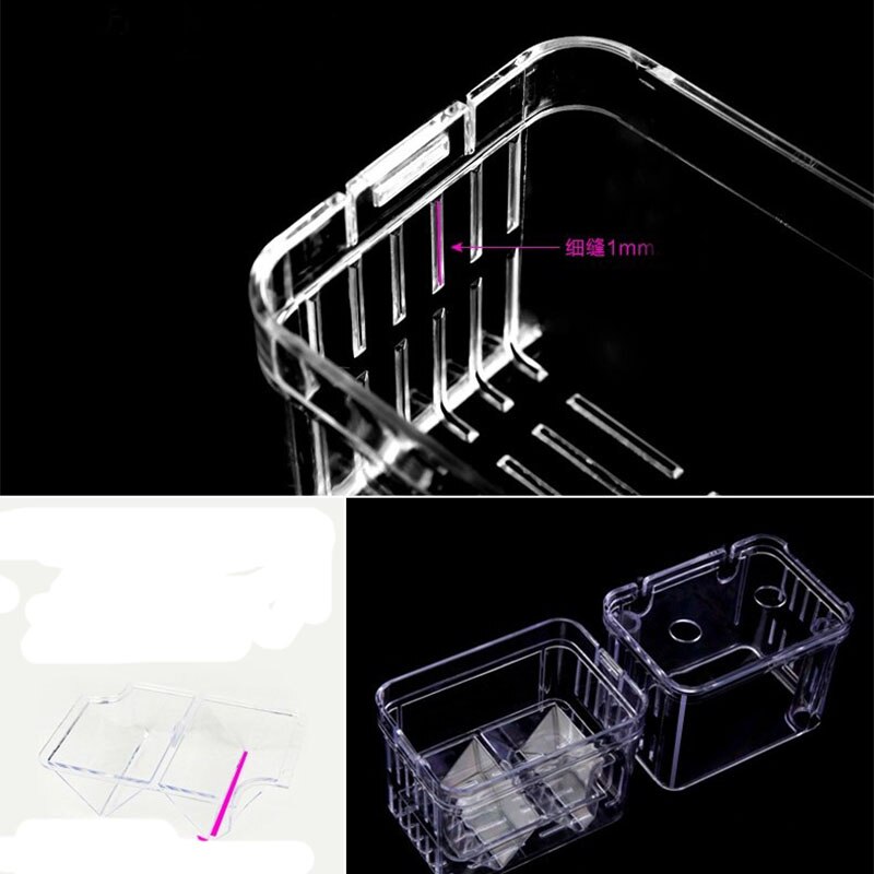 Mini Fish Breeding Isolation Box Fish Tank Aquarium Breeder Box Double Holes Betta Fish Hatching Incubator Aquarium Fish Bowl