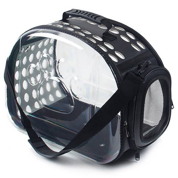 Reizen Kat Hond Zak Ademend Draagbare Huisdier Draagtas Outdoor Rugzak Voor Kat En Hond Transparante Ruimte Huisdier Rugzak: Black