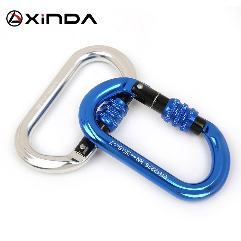 Xinda O-Slot Type Gesp Automatische Veiligheid Master Karabijnhaak Multicolor 5500lbs Crossing Haak Klimmen Rock Bergbeklimmer Apparatuur