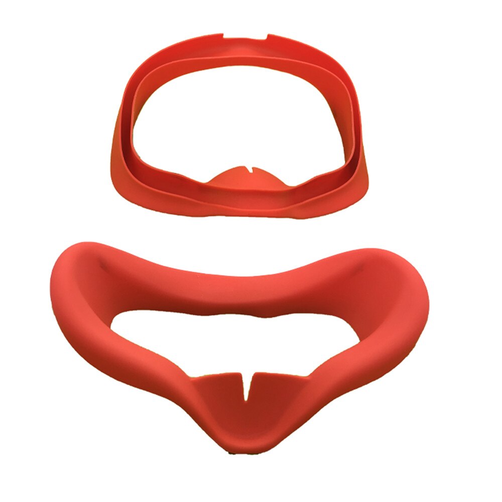 Capa de silicone para vr oculus quest, óculos unissex anti-suor, proteção contra vazamento, bloqueio de luz almofada para missões oculus: RED