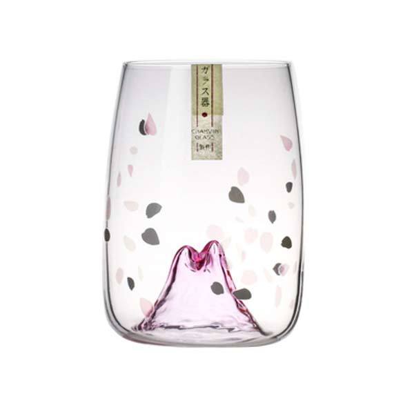 280ml Cherry Blossoms Glass Cup Japanese Crystal Glass Whiskey Vodka Bar Club Beer Glass Home Coffee Cups Party Bar Drinkware: Cherry Blossoms