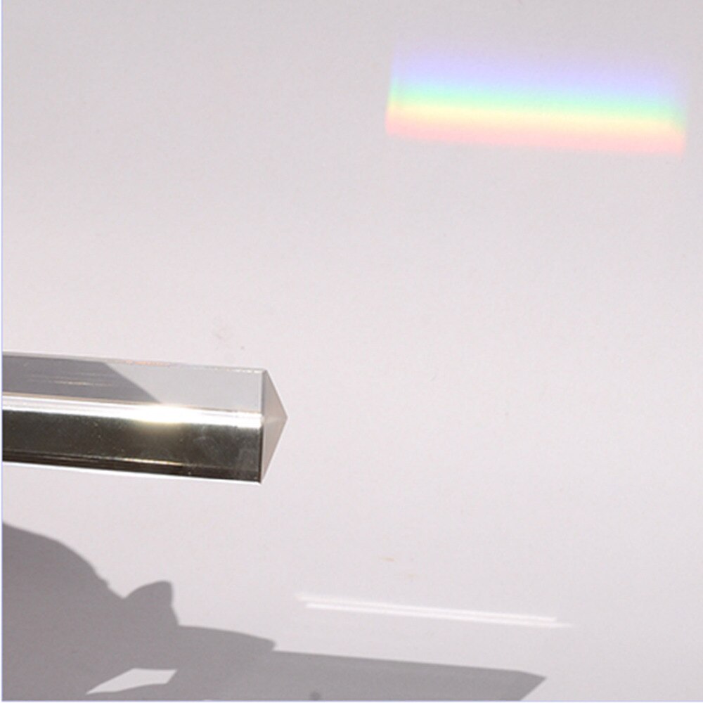 Gosear 7.8CM Optical Glass crystal Triple Triangular Prism for Physics Teaching Light Spectrum prisme prisma cristal