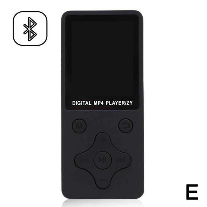 MP3 Player 1.8-inch TFT Display ultra-thin Lossless Sound Card With/Without TF Player FM Music Set Recorder Bluetooth D4U9: black