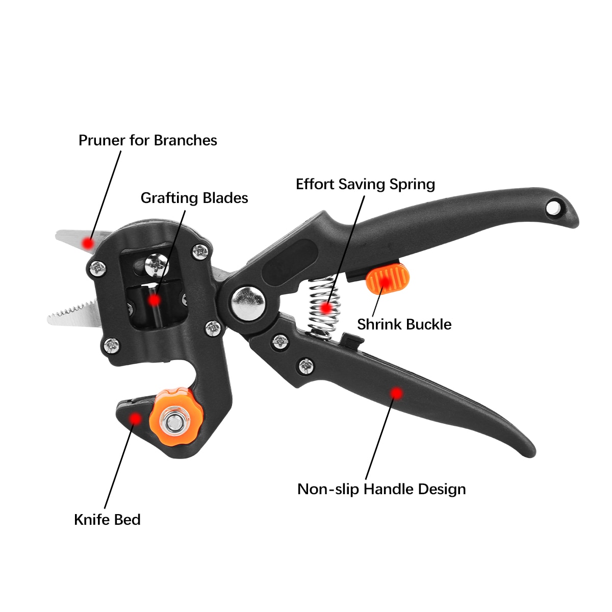 Vaccination Secateurs Grafting Machine Garden Tools with 2 Blades Tree Grafting Tools Secateurs Scissors Pruner Shear PROSTORMER