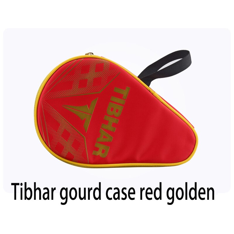 Tibhar – sac de raquettes de Tennis de Table, nouvelle protection carrée pour l'entraînement , ensemble de battes de ping-pong: red golden
