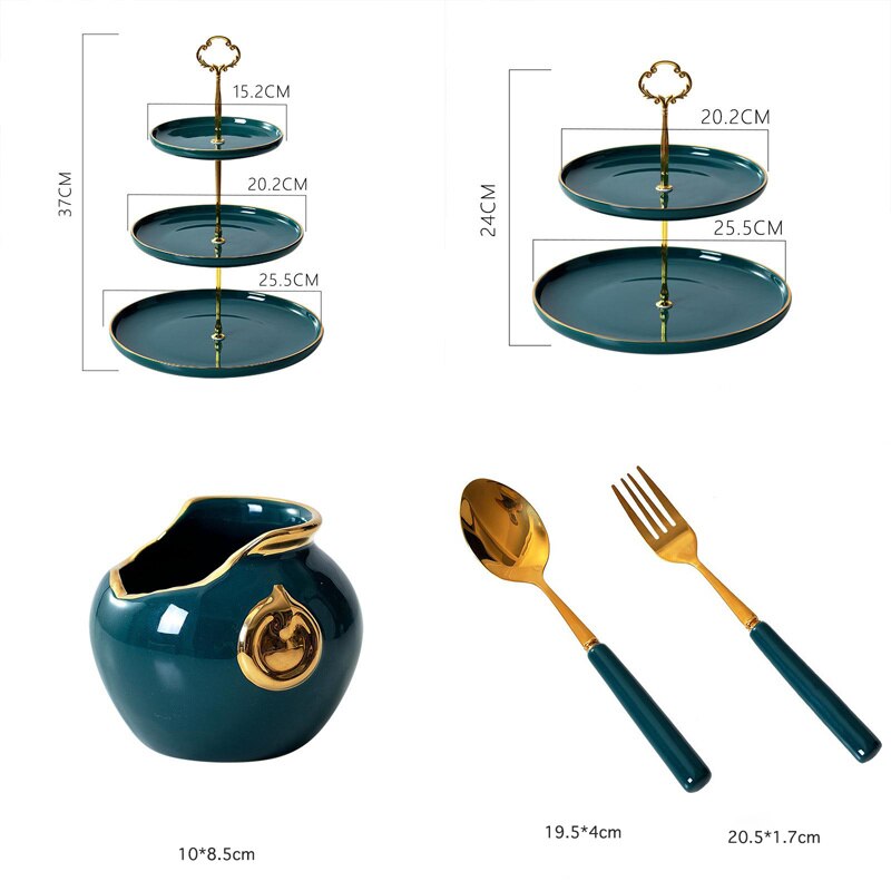 Neue Keramik Japanische Süßigkeiten Snacks Lebensmittel Trays Kuchen Stehen Nordic Malachit Grün Hochzeit Dekoration Tablett Küche Veranstalter
