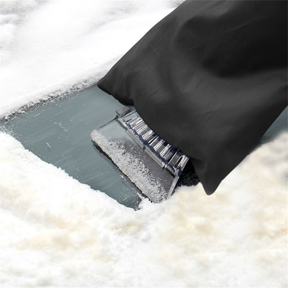 Vinter bil bil sne skovl fjernelse rent værktøj hold varme handsker bil praktisk tilbehør