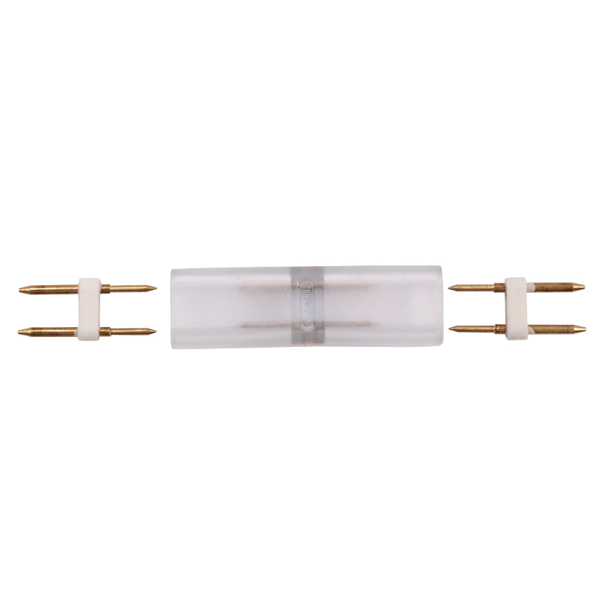 2 pin L forma de T Conector de esquina enchufe central con aguja de cobre para 110V 220V LED de 5050 de 3014, 2835 color Dropshopping