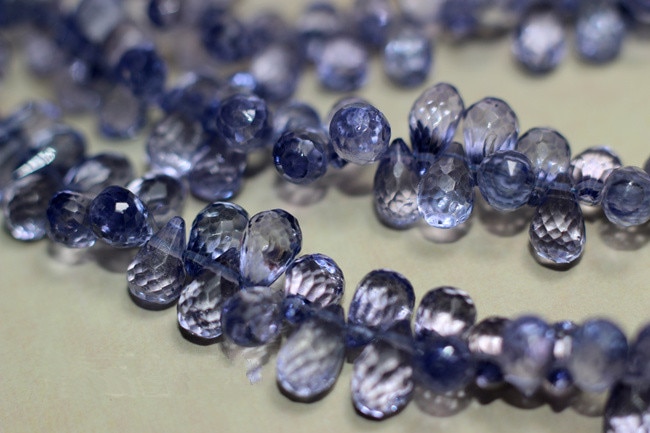 Ein STÜCK lose perlen blau Topas tropfen faceted 7-8mm für DIY schmuck machen FPPJ perlen natur edelstein stein