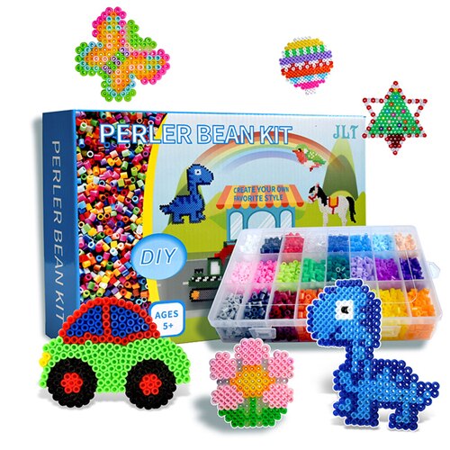 24 couleurs Hama perles 5mm Kit de jouets 5mm fusible perles 3D Puzzle bricolage jouet enfants à la main jouet éducatif: Default Title