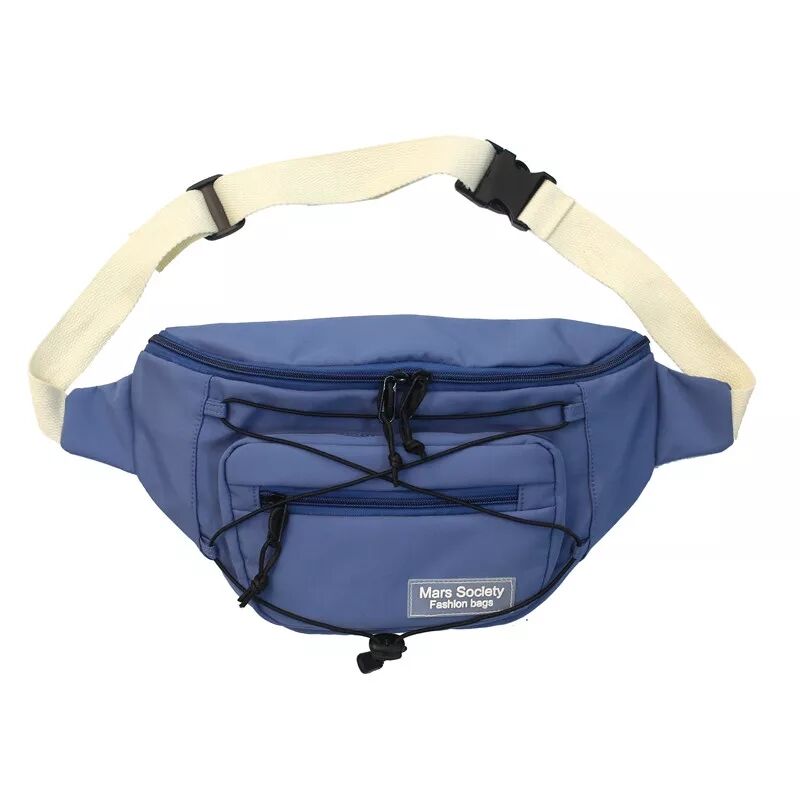 Sac banane de grande capacité unisexe, Streetwear, sac de poitrine Hip Hop, sacs banane de pour l&#39;extérieur: Blue belt bag