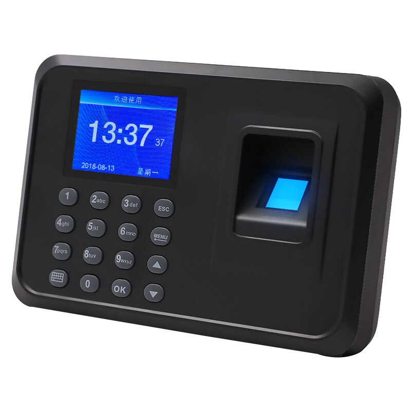 Biometrisk fingeraftryk fremmøde maskine lcd display usb fingeraftryk fremmøde system tid ur medarbejder check-in optager