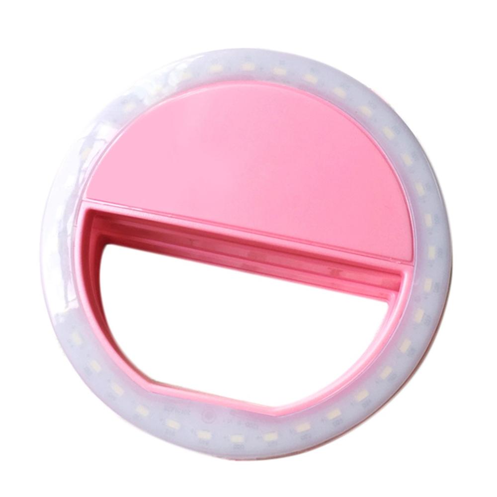 36 LED Selfie Ring Licht Voor iPhone Voor Xiaomi Voor Samsung Huawei Draagbare Flash Camera Telefoon Case Cover Fotografie Enhancing: Pink