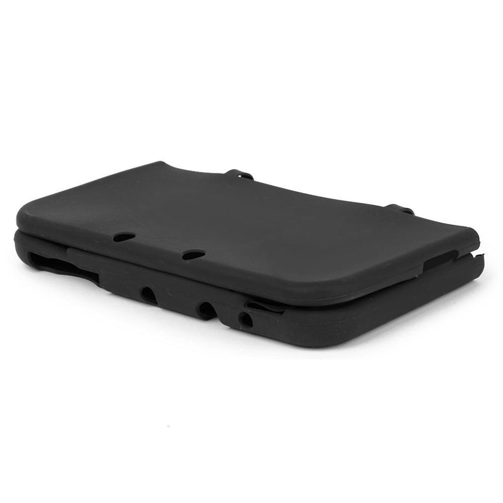 Funda protectora dura de viaje bolsa de transporte funda protectora de pantalla táctil de silicona para Nintendo 3DS LL XL 3DSLL 3DSXL: Black silicone case