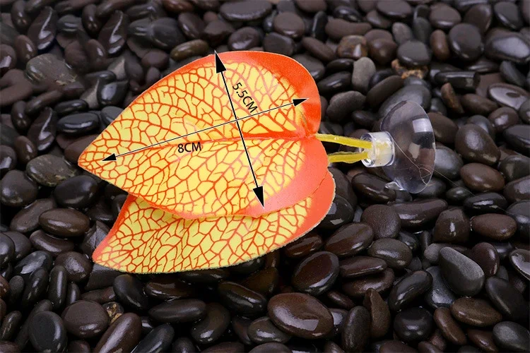 1 Uds. De hojas artificiales para pecera, decoración de cama para descanso de peces, decoración de acuario, cama flotante, hamaca de hojas, perca de lucha, Betta Spawning: YELLOW