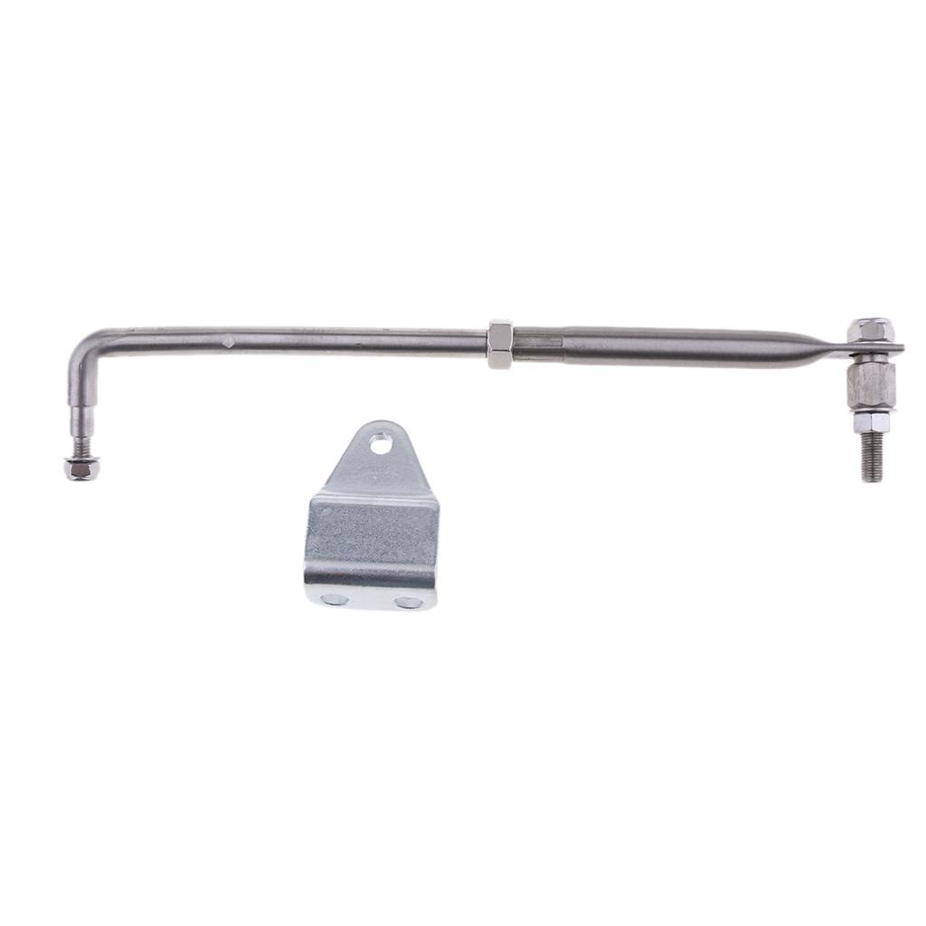 Barra de dirección fueraborda de acero inoxidable, palanca de acelerador de enlace de 33cm / 13 pulgadas, duradera y resistente a la corrosión