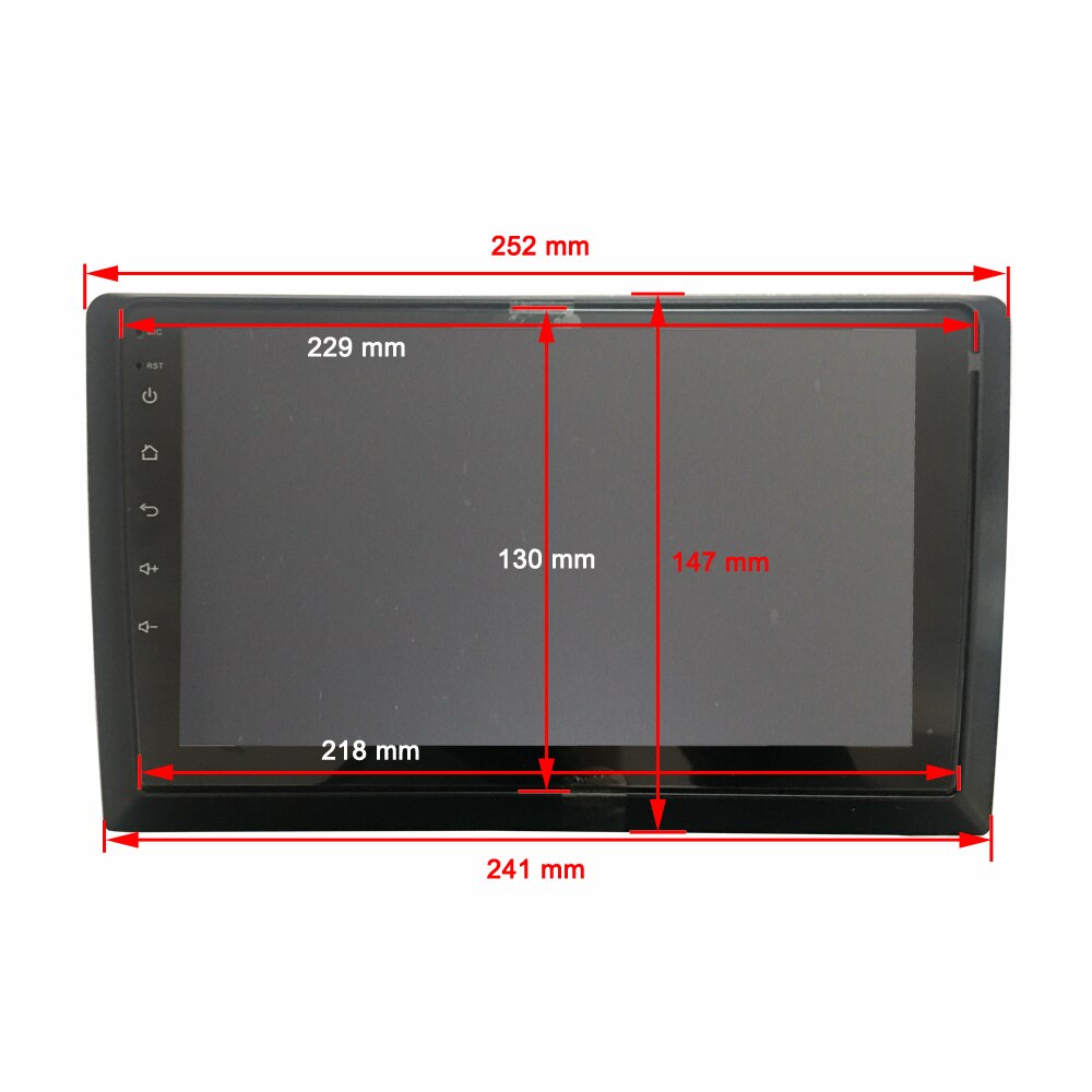 2 din Universal android car radio Fascia 10 inch Frame change to 9 inch 2 Din Car Radio Fascia frame Dash Kit Installation Frame
