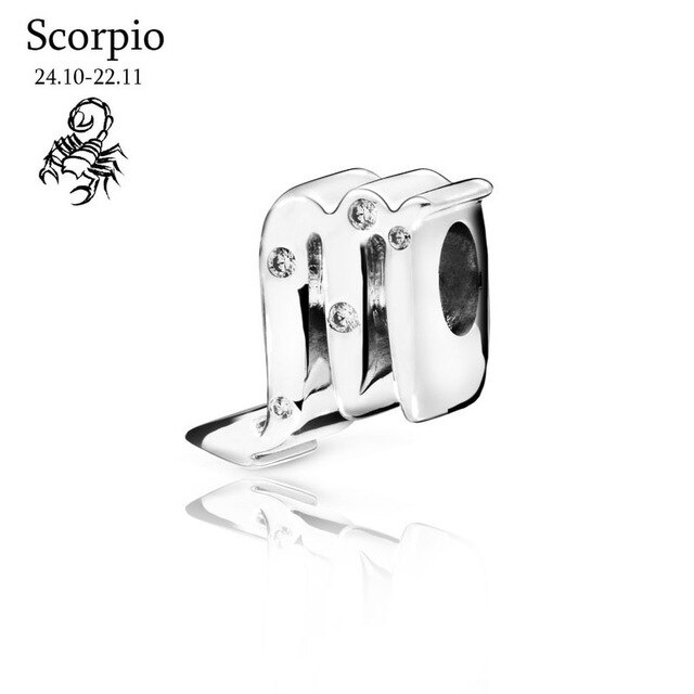 2019 inverno Nuovi 925 Branelli Dell'argento sterlina 12 Costellazioni Dello Zodiaco Pendenti E Ciondoli fit Originale Pandora Braccialetti Donne Gioielli FAI DA TE: pdl740
