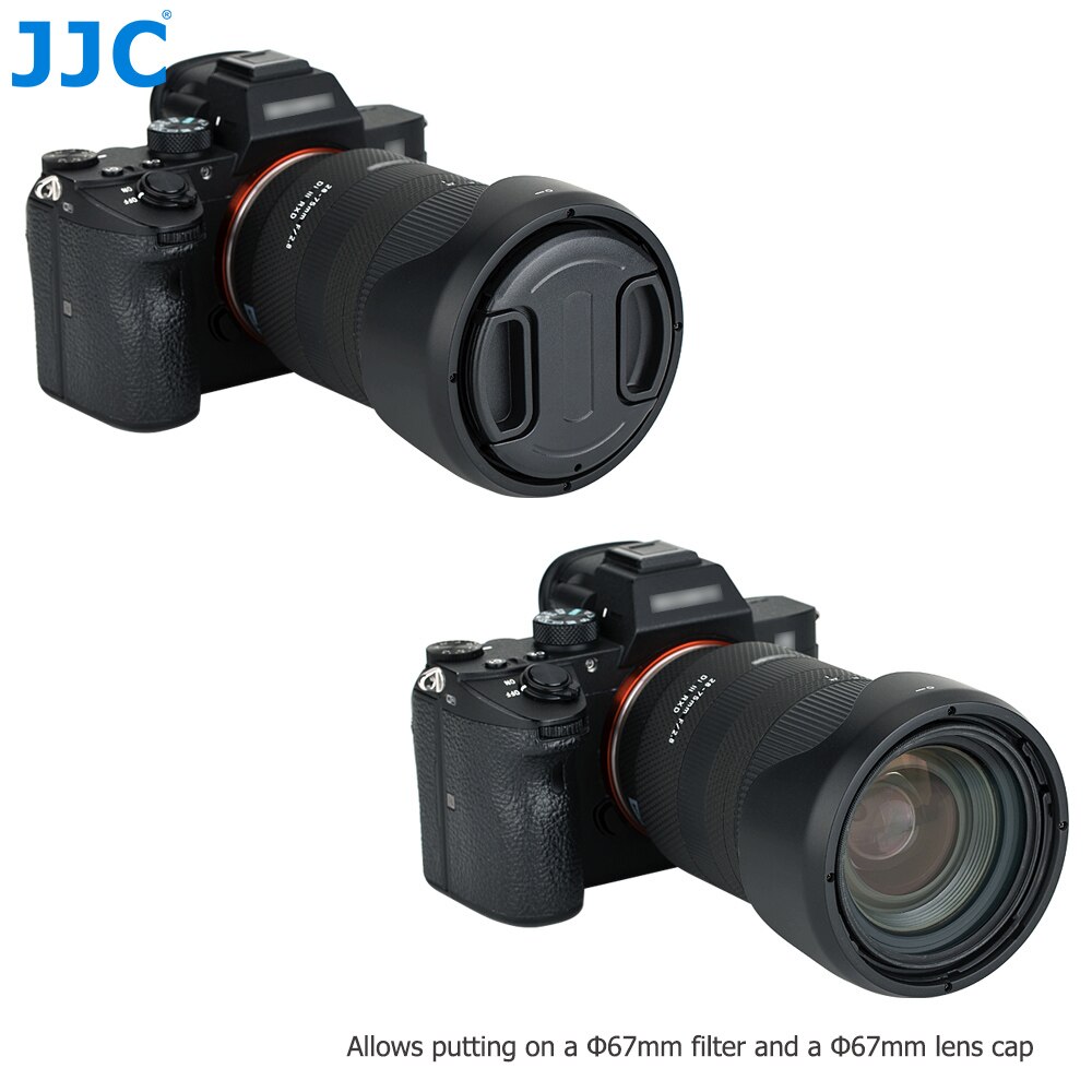 Jjc Camera Bloem Zonnekap Voor Tamron 28-75Mm F/2.8 Di Iii Rxd Lens (Model: a036) Vervangt Tamron HA036 Zonnekap Abs Zwart