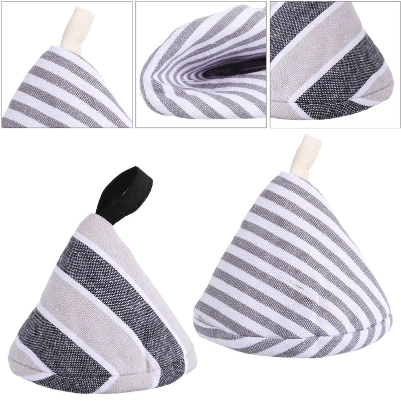 2Pcs Pot Cover Protectors Heat Insulated Covers Triangle Pot Cap Pot Pad Pot Cap Pot Cover Clip Pot Heat Insulation Handle