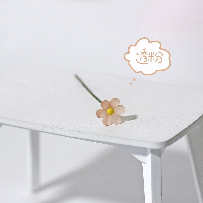 2pcs 1/12 Dollhouse Miniature Accessories Mini Resin Daisy Simulation Flower Model Toys for Doll House Decoration ob11: G 2pcs