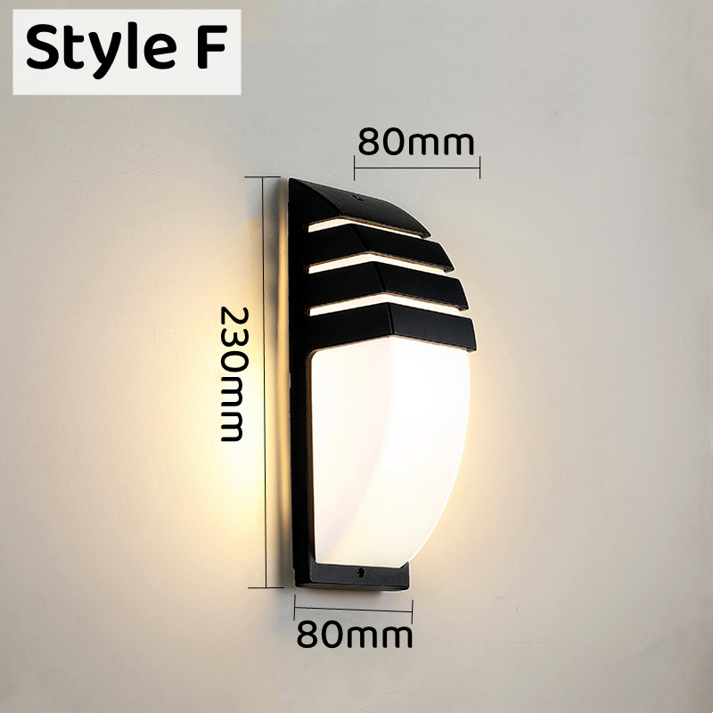 E27 utomhusvägglampor med led-belysning 15w/25w vattentäta  ip65 aluminiumlampetter för trädgård, innergård, heminredning, väggmonterad gatubelysning: Vit / 0-5w