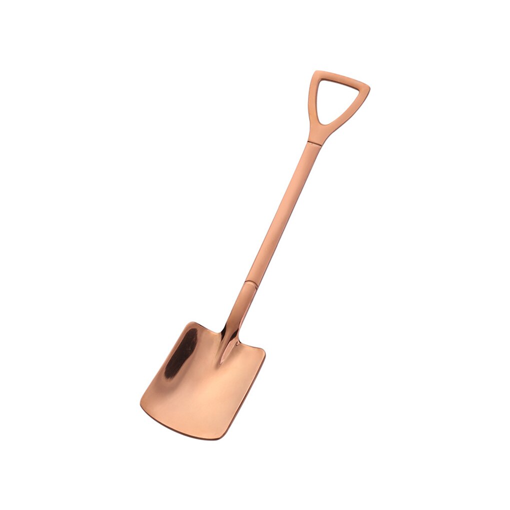 Rostfritt stål spade sked för kaffe te kök gadget tillbehör silver guld färg dessert sked jul: 3